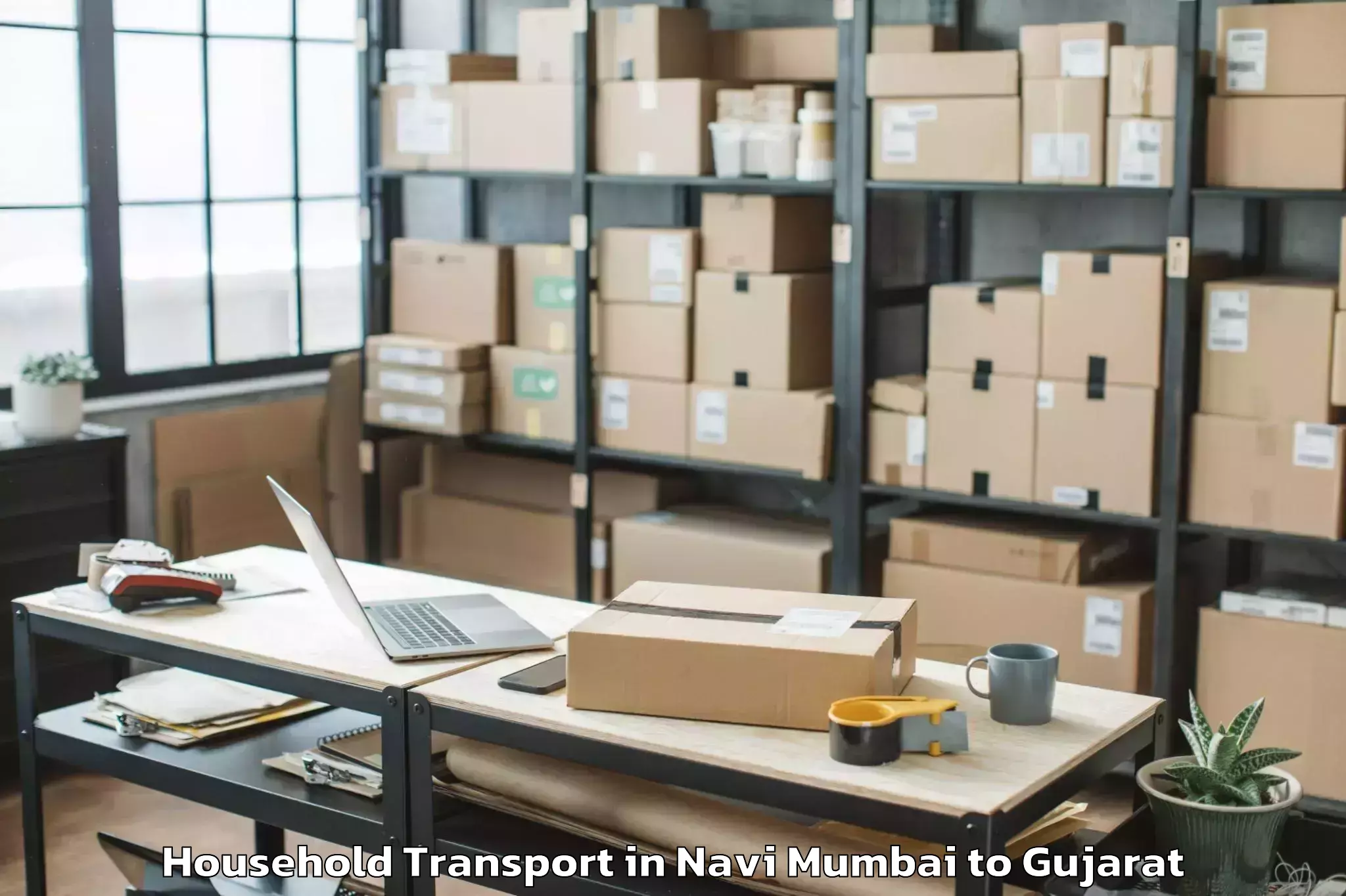 Top Navi Mumbai to Iit Gandhi Nagar Household Transport Available